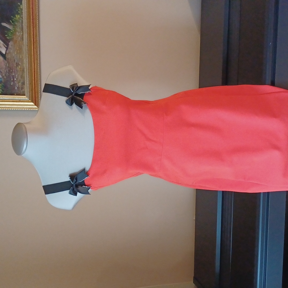 NWOT Classic red Orange dress Size 8